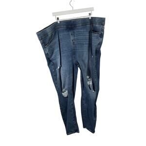 Torrid Super Soft Lean Jean Distressed Pull On Stretch High Rise Womens Plus 5x